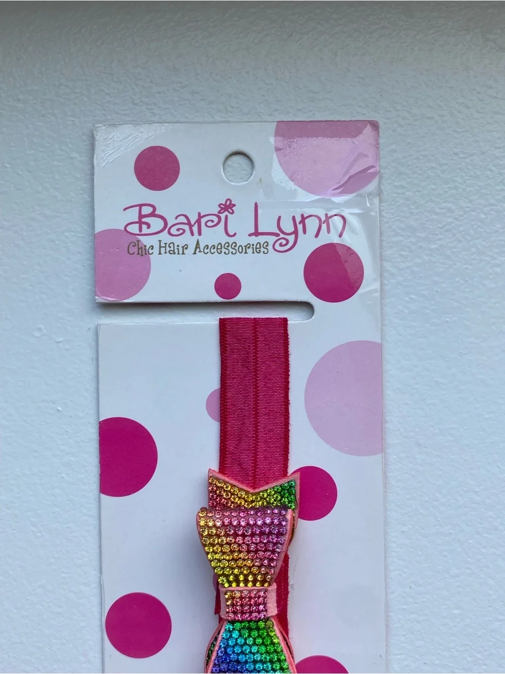 Baby Headband Swarovski Elements Bow Pink New Bari Lynn Soft! NWT Colorful $17